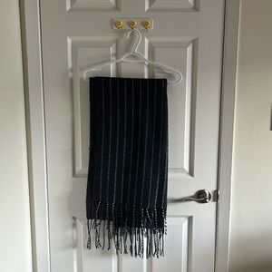 TOPSHOP Navy Striped Scarf